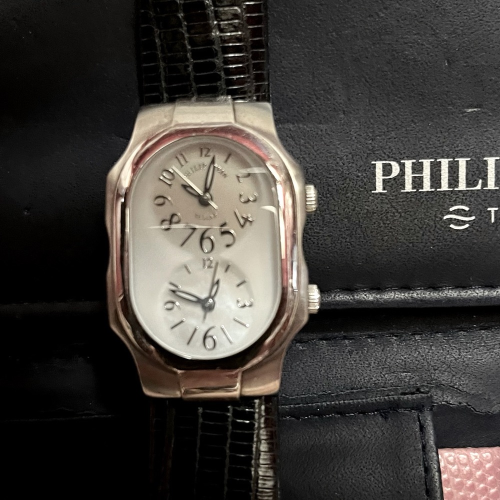 Phillip Stein Teslar watch in box ready for gifting. Like new. No scratches.